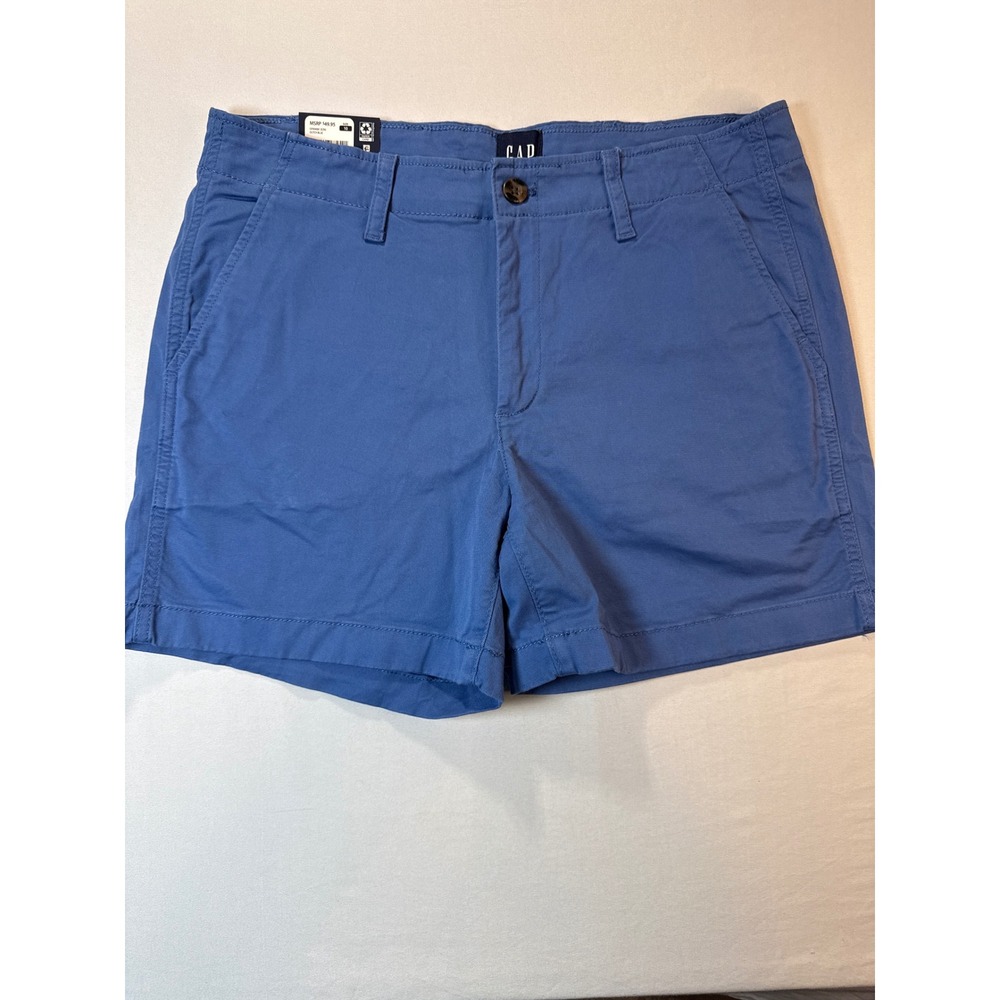Gap Womens Classic Midrise‎ Chino Shorts Dutch Blue Size 10 GP004081
